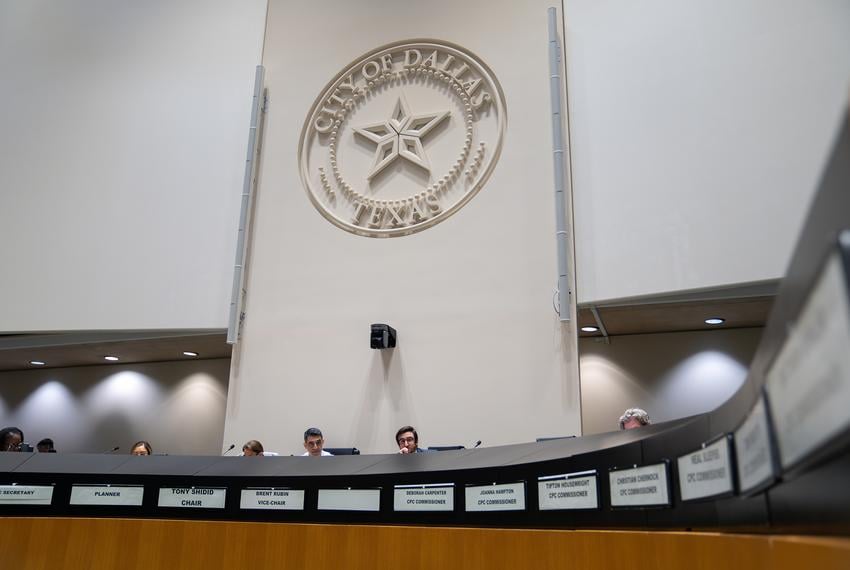 The City Plan Commission discusses the Forward Dallas plan at Dallas City Hall on July 11, 2024.